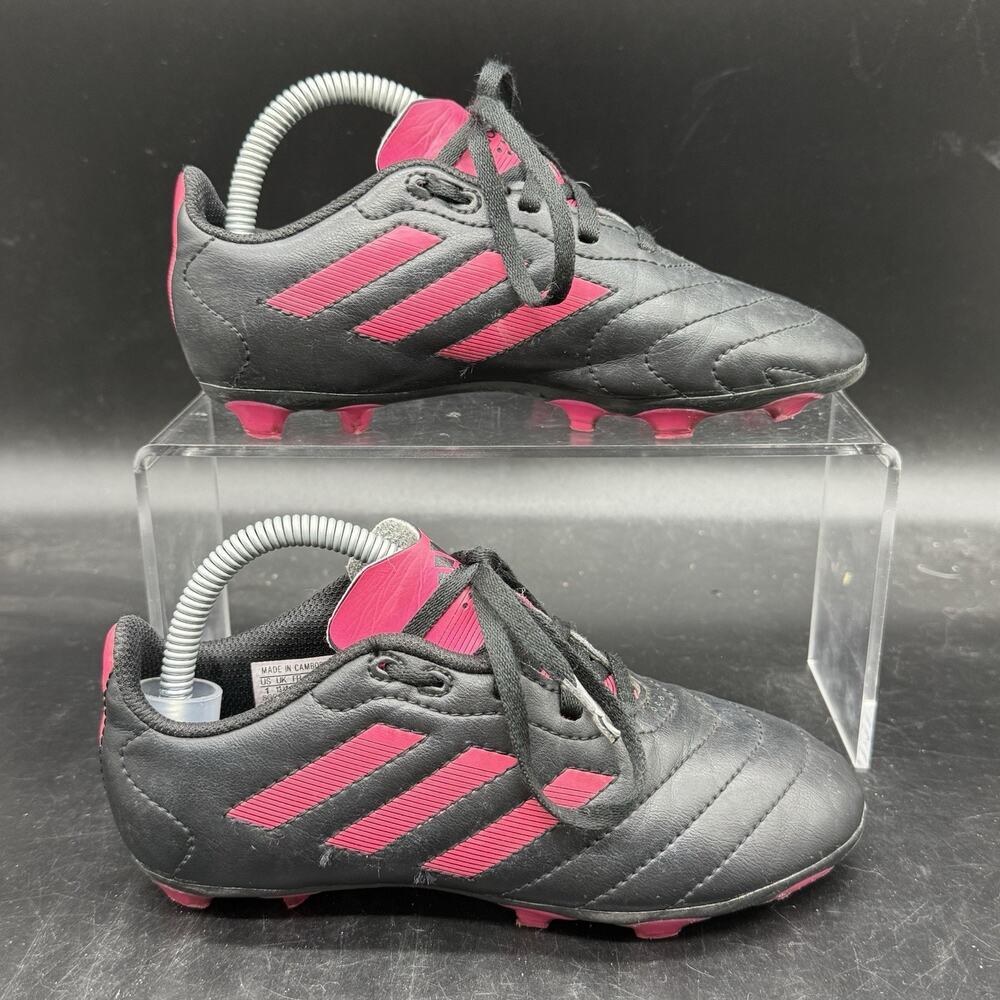 Adidas Goletto VIII FG J Black Pink Soccer Cleats Kids Youth Size 1 GX6907